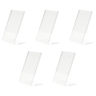 Imagem de Maxmoral 5 peças mini porta-retrato 2,5 mm moldura acrílica ultra transparente adequada para filme, papel, notas, memos, desenho