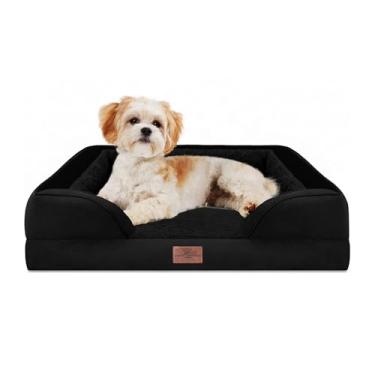 Imagem de Comfort Expression Camas para cães pequenas, à prova d'água, ortopédica, espuma ortopédica, sofá-cama confortável para animais de estimação com capa removível lavável e fundo antiderrapante (pequeno