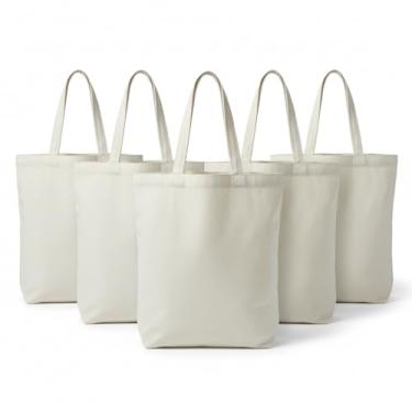 Imagem de Sacola Ecológica de Algodão Cru, Material 220g/m², Alça de 30cm, Cor Natural, Bolsa Reutilizável para Compras e Transporte (5)