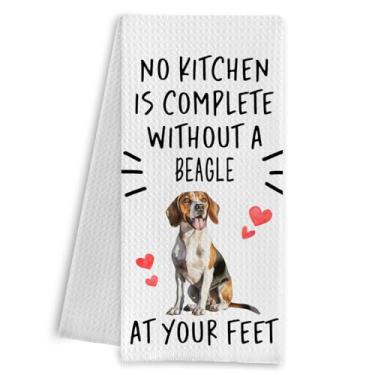 Imagem de Qpenm Toalhas de cozinha engraçadas para cães Beagle, presentes de beagle para mulheres, homens, toalhas de chá, amantes de cães, mãe, pai, dono, presentes, toalha de mão decorativa para cozinha, 40 x