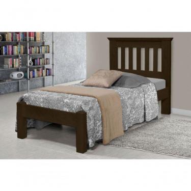 Imagem de Cama de Solteiro Texas de Madeira Maciça Tauari Tabaco