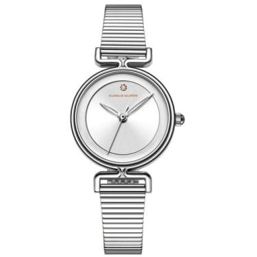 Imagem de Relógio feminino de aço inoxidável minimalistade quartzo à prova d'águ