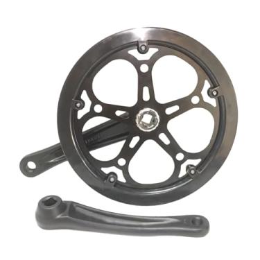 Imagem de byepica Pedaleira única de 170 mm - dentes 52T, braço de manivela de alumínio, serve para bicicletas de velocidade 6/7, roda de corrente de instalação rápida, acessório de bicicleta de estrada e pista