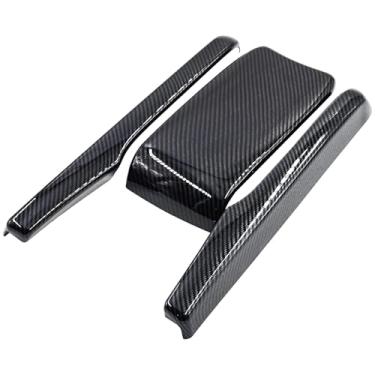 Imagem de Capa de apoio de braço com textura de fibra de carbono Civic 10ª geração, 16-20, ajuste personalizado, plástico, kit de 3 peças