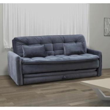 Imagem de Sofá Cama Reclinável Madalena com Cama Auxiliar - Chumbo - Matrix, Chu