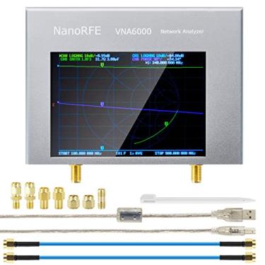 Imagem de AURSINC Analisador de Rede Vetorial Nanovna V3 Nanorfe Vna6000 Atualizado 50Khz-6Ghz Hf Vhf Uhf Analisador de Antena Portátil Radioamador com Tela Sensível Ao Toque de 4'' Medindo Parâmetros S, Swr, F
