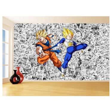 Imagem de Papel De Parede Dragon Ball Goku Vegeta Anime 3,5M Dbz152 - Você Decor