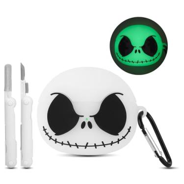 Imagem de Capa compatível com Apple AirPods Pro 3 2025 com kit de limpeza, [brilha no escuro] Capa protetora de silicone macio para Airpods Pro3 para mulheres e homens