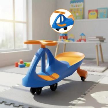 Imagem de Carrinho De Rolimã Infantil Ginga Car Movimento Manual Criança Colorid