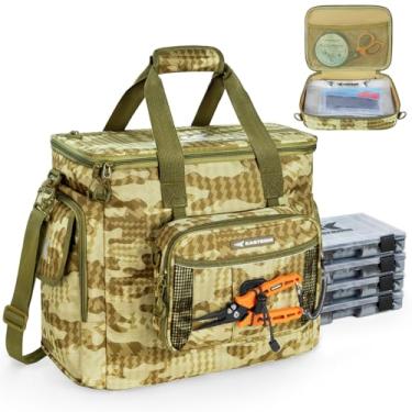 Imagem de KastKing Bolsa Para Equipamentos De Pesca Baitspace Com 4 Caixas E Suporte Iscas Removível, Armazenamento Resistente À Água, Equipamento Durável, Alça Ombro Ajustável
