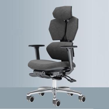 Imagem de HGTRH Cadeira de jogos giratória para adultos, cadeira de escritório de couro confortável, cadeira de jogos ergonômica com apoio lombar, cadeiras de computador ajustáveis com encosto alto