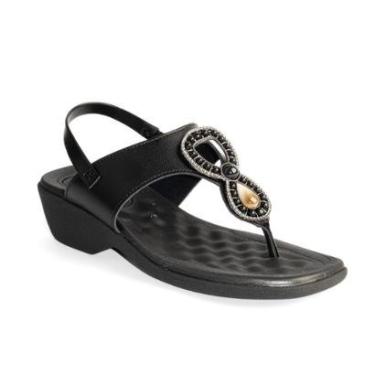 Imagem de Sandália Beira Rio Feminina Papete Pedraria Rasteira 8527 Cor:;Tamanho:35;Genero:Feminino-Feminino