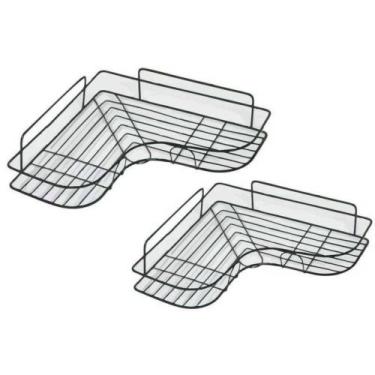 Imagem de Prateleira em L Aramado de Canto - Porta Shampoo (2 peças) - Top Rio