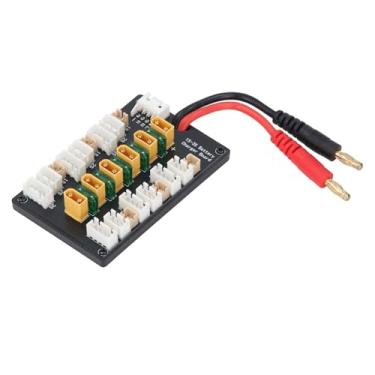 Imagem de Garosa Placa de Carregamento Paralelo de Bateria, Carregador Modelo ABS RC Com Plugues XT30 e JST PH2.0, Suporta Baterias LiPo 1S a 3S para Amadores e Entusiastas