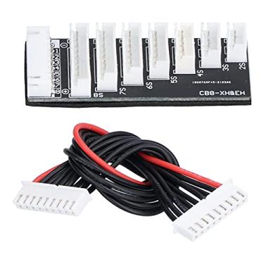 Imagem de Cryfokt Adaptador de Expansão de Equilíbrio de Bateria de Lítio Durável 2s-8s Placa de Carregamento Paralelo para Entusiastas de Avião Modelo Material Abs Preto