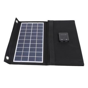 Imagem de RiToEasysports Carregador de Painel Solar Dobrável, 21W, 5V, Silício Monocristalino USB Duplo para Acampamento Ao Ar Livre, Caminhadas, Viagens, RV, Energia de Backup de Emergência