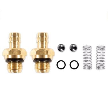 Imagem de DBEIXIWEI 2 conjuntos de kit de injetor de sabão para lavadora de pressão com farpas de latão bolas de válvula de retenção molas O-Rings 190593GS adequado para bombas FAlP