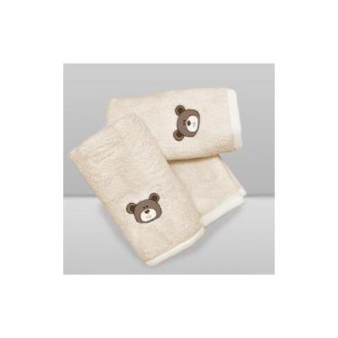 Imagem de Kit Paninho de Boca Laço Bebê Babitas Bordado - LACO BEBE, URSO BEGE, 