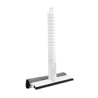 Imagem de Escova de limpeza de janela 3 em 1 limpador de vidro para espelho de banheiro janela com limpador de janela dupla face, branco, 32 x 19 cm
