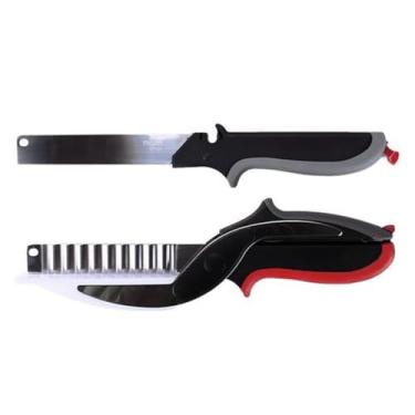 Imagem de Tesoura Tábua de Corte 3 em 1, Lâmina de Aço Inoxidável Premium, Cabo Ergonômico, 24,7cm, para Verduras, Carne e Legumes, Conjunto com 2 Peças