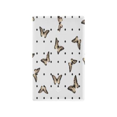 Imagem de Wassud Butterflies with Dots Light Switch Cover Plate Decorative Outlet Covers Placa de parede para tomadas elétricas em branco 11 x 6 cm