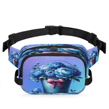 Imagem de Pochete Art Flowers rosa para mulheres e homens com alça ajustável bolsa de cinto bolsa transversal bolsa de peito bolsa tiracolo bolsa tiracolo, Cor 12