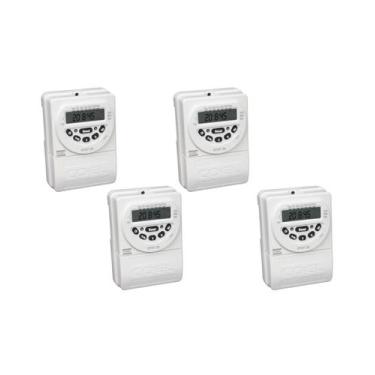 Imagem de 4 Timer Temporizador Digital Branco 100-240vca Rtst20 Coel