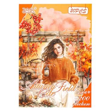 Imagem de Livro de adesivos para adultos, poemas de PET sobre as estações, adesivos de diário de lixo, adesivos de scrapbook estéticos pré-cortados, planejador de balas efêmeras decorativas, artesanato de artes