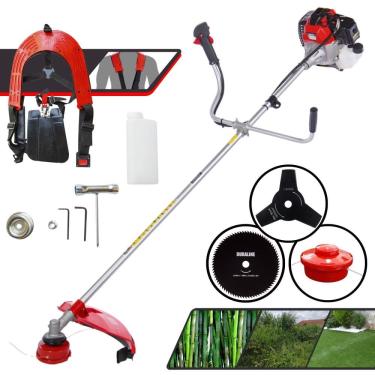 Imagem de Roçadeira Lateral Toyama RT52L À Gasolina 2 Tempos 52cc 2HP 10.000rpm 3 Opções de Corte Com Lâmina 3 Pontas + Lâmina 80 Dentes + Carretel de Nylon