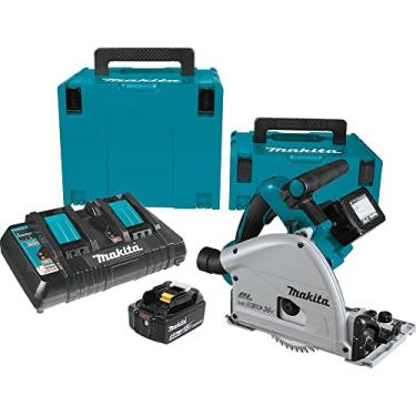 Imagem de Makita XPS01PTJ 5,0Ah 18V X2 LXT Kit de serra circular de imersão de lítio sem escova (36V) sem fio 6-1/2"