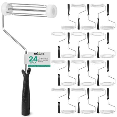 Imagem de Pacote com 24 molduras de rolo de pintura UNVERT para paredes, teto em todas as superfícies, moldura de gaiola de 4 fios, escolha 22,9 cm / 17,8 cm / 10,2 cm / 7,6 cm (moldura de 7 polegadas)