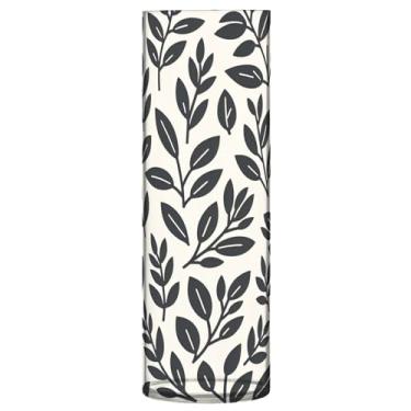 Imagem de JUZIHAI Vaso de folhas para flores 9,9 cm x 30 cm cilindro de plástico moderno vaso de flores para centro de mesa de casamento decoração de casa