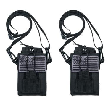 Imagem de BVMAG Molle Radio Pouch Walkie Talkies coldre capa de rádio universal para cinto e colete compatível com BaoFeng Motorola HYT ICOM Midland 2 unidades