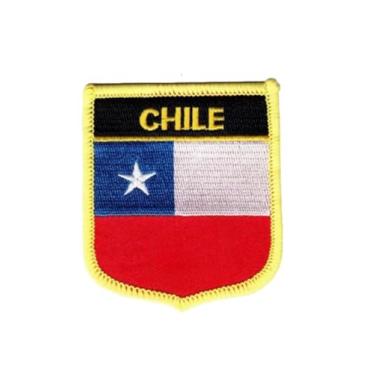 Imagem de Ruoming 1 PÇ Patch de bandeira multinacional bordado a ferro ou costurado em bordado tático militar nacional multinacional (Chile)