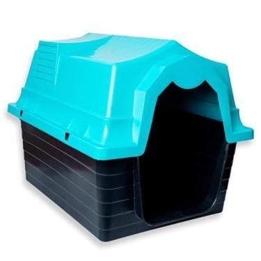 Imagem de Casinha para Cachorro Grande N6 Desmontável com Proteção UV, Casa Pet Resistente para Área Externa e Interna(Azul Claro)