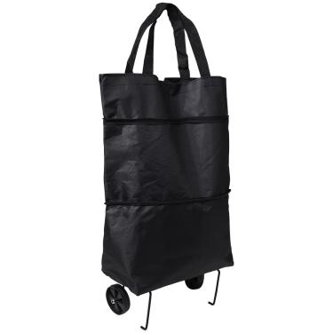 Imagem de Bel - Carrinho Bolsa Sacola Multiuso com Rodinhas Preto