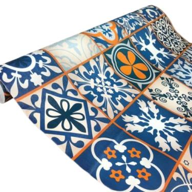 Imagem de Papel de Parede Auto-Adesivo de Azulejo Vintage para Cozinhas de Estilo Rústico Retro(Azulejo Português)