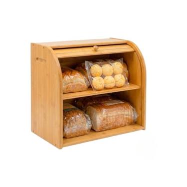 Imagem de Porta Pão em Bambu Cozinha Armazenamento de Pães(G)