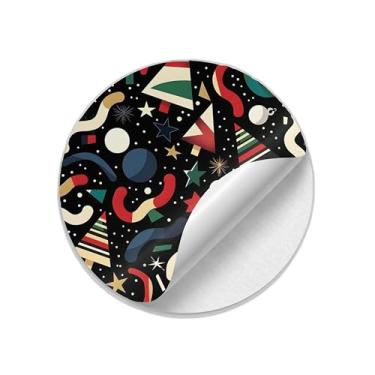 Imagem de Ladrilho Decorativo de Cerâmica Estampa Festiva com Estrelas e Ornamentação