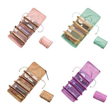 Imagem de Yinhing Bolsa Cosmética Removível 4 Em 1, Organizador Portátil de Maquiagem para Viagem Com Bolsas de Malha de Grande Capacidade, para Armazenamento de Produtos de Higiene Pessoal (Número EJ-10314460)