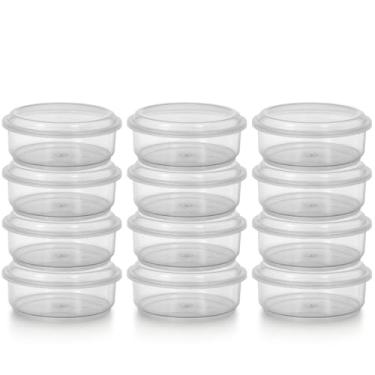 Imagem de Kit 12 Potes Plásticos Redondos 750ml com Tampa Hermética – Organizador de Alimentos, Marmita Fitness, Freezer e Micro-ondas – BPA Free Linha Gold