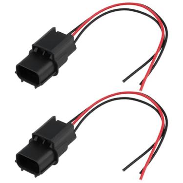 Imagem de ECSiNG 2 peças de cabo conector automotivo de compressor de ar condicionado de 3 pinos compatível com Acura compatível com Honda