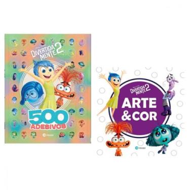 Imagem de Kit de livros disney 2 vol: divertidamente 2 - 500 adesivos + divertid