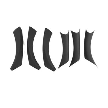 Imagem de LHD estilo do carro painel da porta alça cobre padrão de fibra de carbono textura apoio de braço guarnição protetora compatível para BMW Série 3 E90 E91 318 320 325(Black)