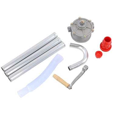 Imagem de Hyuduo Bomba de Transferência de Combustível de Tambor de Liga de Alumínio, Eficiente e Fácil de Montar, Aplicação para óleos, Com Bomba Manual, Tubo Em Forma de U e Filtro, para Bombear óleos de
