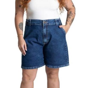 Imagem de Bermuda Jeans Sawary Plus Size - 281643 - INDIGO 54-Feminino