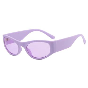 Imagem de Óculos de Sol Punk com Estampa de Leopardo e Pernas Largas, Unissex, Proteção UV400, Ideais para Esportes ao Ar Livre, Corrida e Ciclismo, Cor Roxa