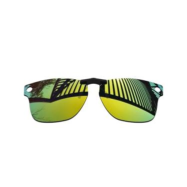 Imagem de MYCOURAG Lentes clip-on polarizadas com proteção UV para óculos inteligentes Ray-Ban Meta Wayfarer RW4006 e RW4012 (50-22) – Armação de óculos inteligente revestida a ouro 24K polarizado