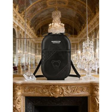 Imagem de Bolsa tiracolo feminina de couro preto, bolsa com alça ajustável com zíper para passeios