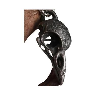Imagem de Colar Com Pingente De Caveira De Corvo Nórdico Retrô Masculino, Joia P
